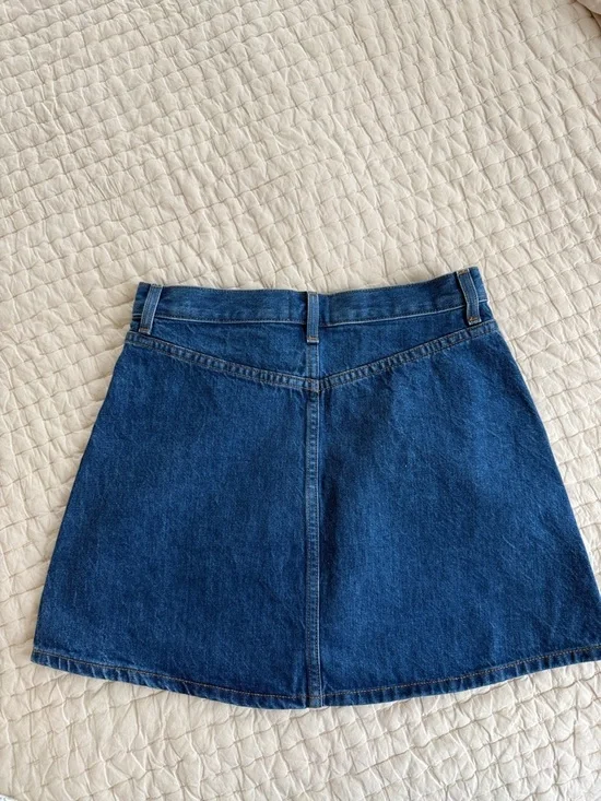 Doen Deep Blue Denim A-Line Skirt - Picture 2 of 3